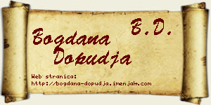 Bogdana Dopuđa vizit kartica